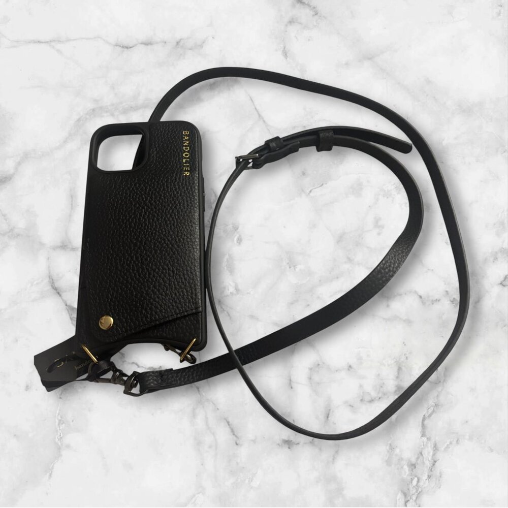 Bandolier EMMA Black iPhone 15 Case with Strap